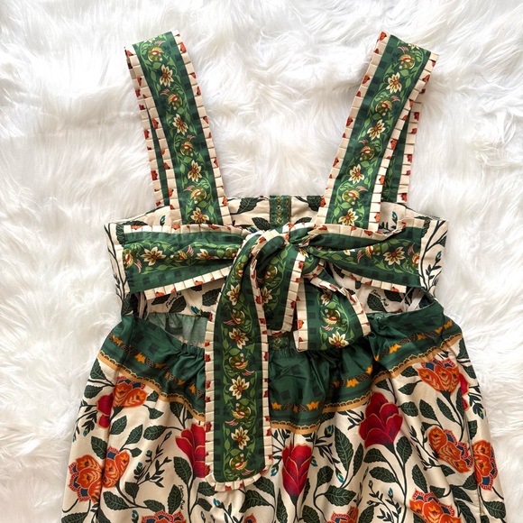 FARM Rio Sand Garden Tapestry Back Bow Maxi Dress, NWT 🇧🇷 - Picture 13 of 16